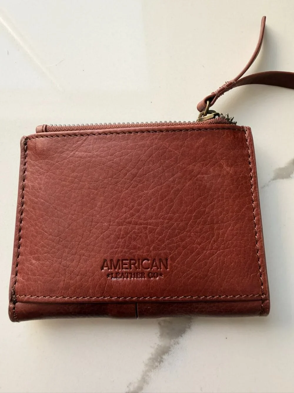American Leather Co. Cleveland RFID Leather Bifold Wallet Cordovan